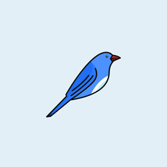 Blue Bird Logo design template. bird shop logo.