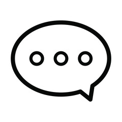 Live chat, chat box, contact us web line icon, internet related outline icon isolated on white background EPS Vector