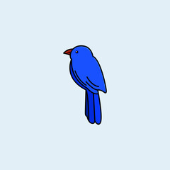 Blue Bird Logo design template. bird shop logo.