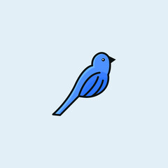 Blue Bird Logo design template. bird shop logo.