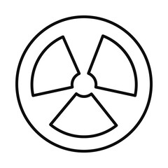 nuclear symbol icon, line style