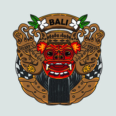 Obraz premium Bali Travel Logo. Illustration of Bali Arts & Culture concept.