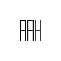 AAH,HAA,AHA Initial Logo Letter of Symbol Company. Modern template Flat black signs design on White Background. vector icon illustration - Vector
