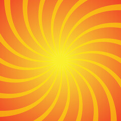 Fototapeta premium Sunburst retro sun rays yellow background. vector illustration