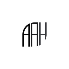 AAH,HAA,AHA Initial Logo Letter of Symbol Company. Modern template Flat black signs design on White Background. vector icon illustration - Vector
