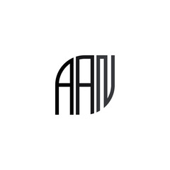 Initial design vector. letter AAN logo template Polygon Monogram Logo
