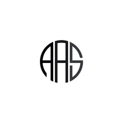 Initial design vector. letter AAS logo template Polygon Monogram Logo