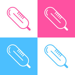 Thermometer, temperature measure icon. Can be used for many purposes, website. Trendy style and editable vector. EPS.