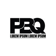 PBQ letter monogram logo design vector