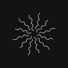 Sunburst, explosion effect, vintage doodles EPS Vector