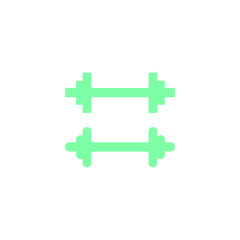 Flat icon weight, dumbbell isolated on white background EPS Vector - Vector