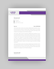 Simple Modern Creative & Clean business style Letterhead vector template design