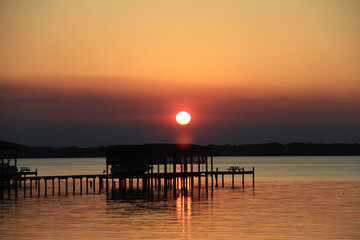 Obraz premium Nice sunsets over Florida lakes