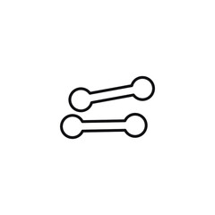 Flat icon weight, dumbbell isolated on white background EPS Vector - Vector