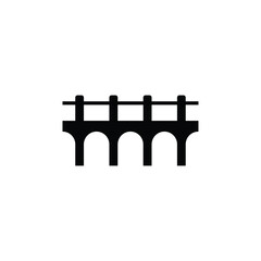 Bridge icon vector on white background, sign and symbol.
