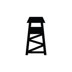 Observation tower icon vector on white background, sign and symbol.