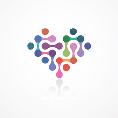 heart from the color connected elements