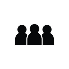 People icon vector on white background, sign and symbol.
