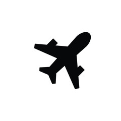 Obraz premium Plane icon vector on white background, sign and symbol.