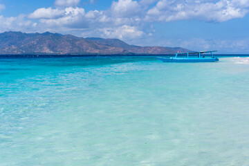 tropical island with blue water