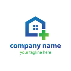 home health icon logo design vector concept template