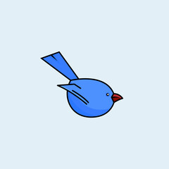 Blue Bird Logo design template. bird shop logo.