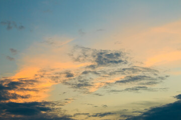 beautiful colorful sky and cloud in twilight time background