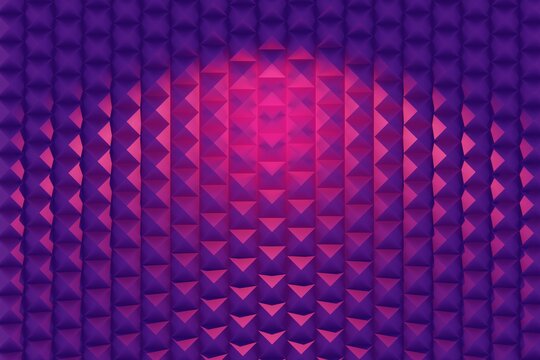 purple and pink spikes abstract background 3D computer generated illustration