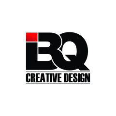 IBQ letter monogram logo design vector