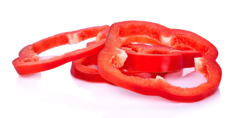 red pepper isolated on white background.