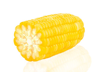 Corn isolated on white background.