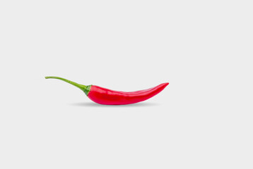 red hot chili peppers on white background.