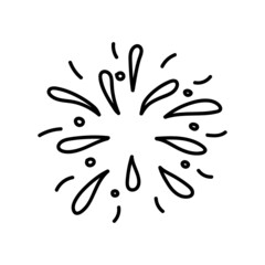 Firework vector template for concept design.