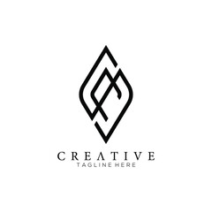 letter A and S logo monogram modern creative elegant