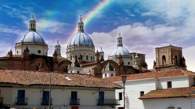 Basilica of Cuenca, Azuay, Ecuador in 4k 