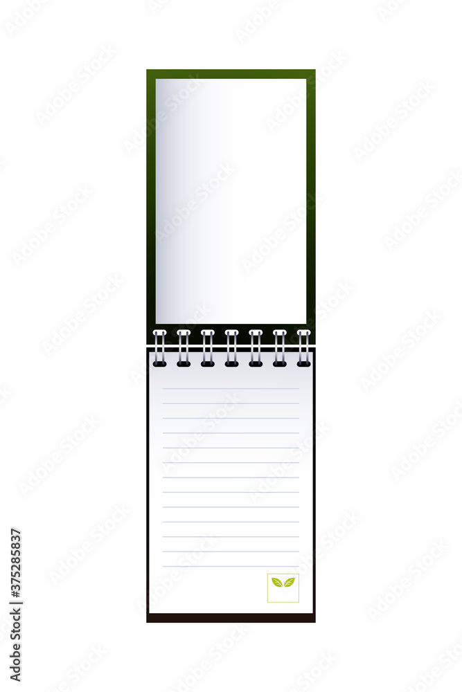 Poster notebook and notepad with corporate designs