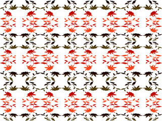 Seamless pattern design with floral background elements, beautiful ornaments, black, white, orange, pink, red, green, yellow, blue, gray, purple, brown