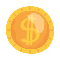 Isolated coin icon vector design
