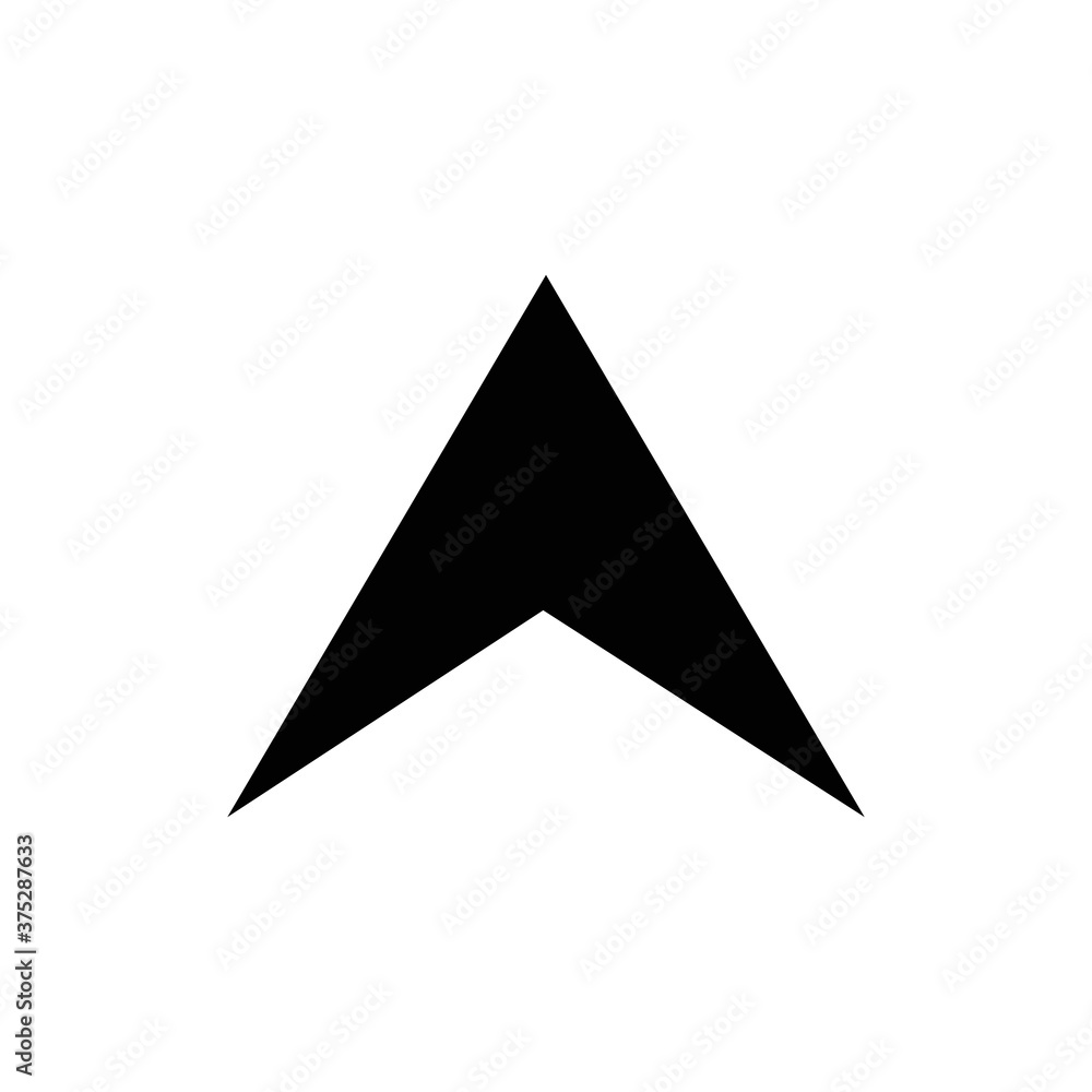 Poster arrow gps icon. map pin vector icon. web design icon. location symbol. navigation illustration. vect