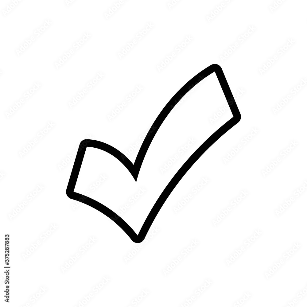 Poster check mark isolated icon. checklist button icon. check mark, tick vector icon. checkmark icon vector