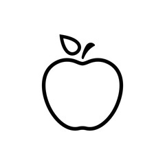 Apple vector icon. Apple fruit illustration icon.Web design vector logo. Apple isolated