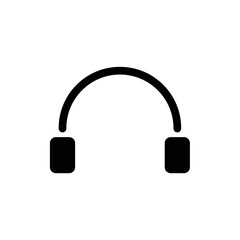 Headphones vector icon on background. Web design icon. Headphones icon minimalist design