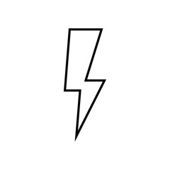 Lightning bolt icon. Lightning, electric power vector logo. Lightning bolt illustration isolated vector. Lightning bolt flat icon. Flash thunderbolt. Lightnings bolts icon EPS