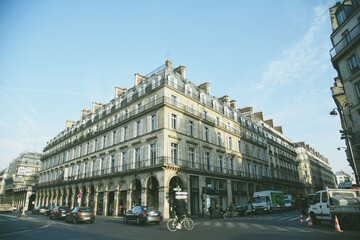 paris street Architecture traditional beautiful London Europe bycicle man cafe