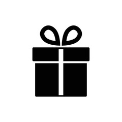 Illustration of gift box icon o background. Christmas gift icon illustration vector symbol. Present gift box icon. Package in gift wrap, vector eps 10 box icon