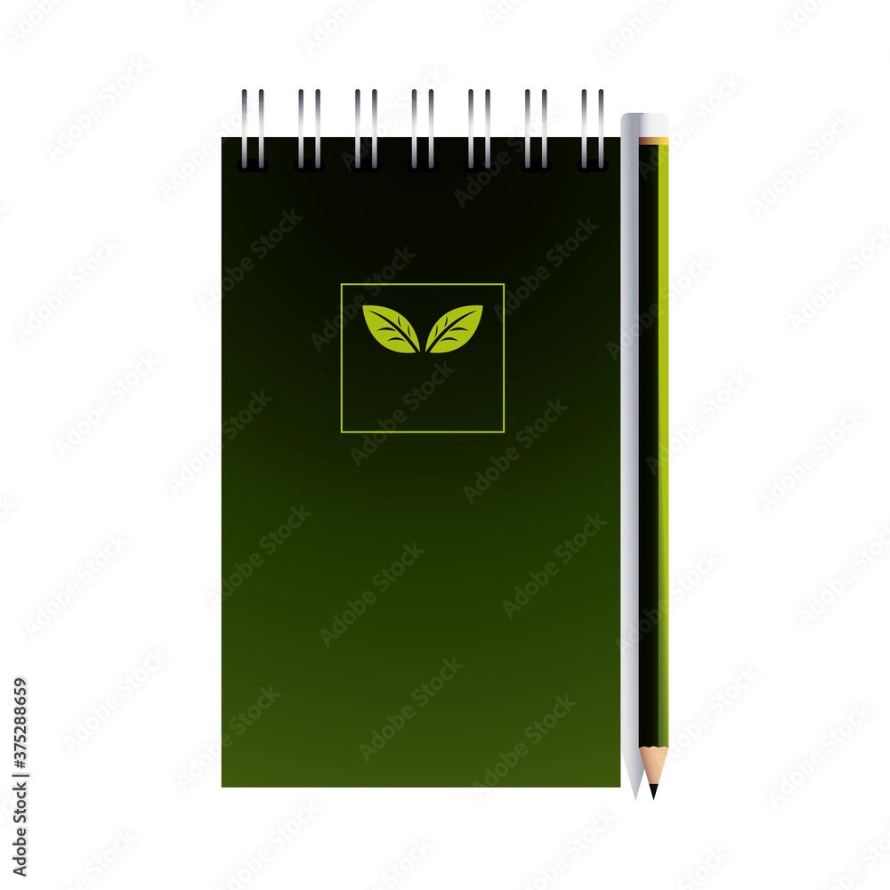 Poster notebook and notepad with corporate designs