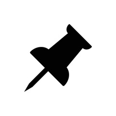 Vector push pin icon, Pushpin icon. Push pin vector illustration for graphic design. Push pin Isolated. Vector EPS pin symbol