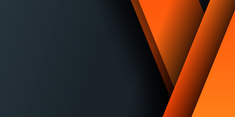 Abstract 3d orange background with blank space of paper layer 