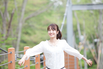 笑顔の女性