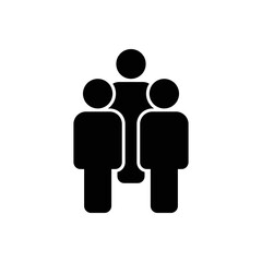 People vector icon. Person symbol. Work Group Team, Persons Crowd Vector Illustration icon. Group of people pictogram isolated. Illustration of people icon - symbol of the crowd. People standing next.